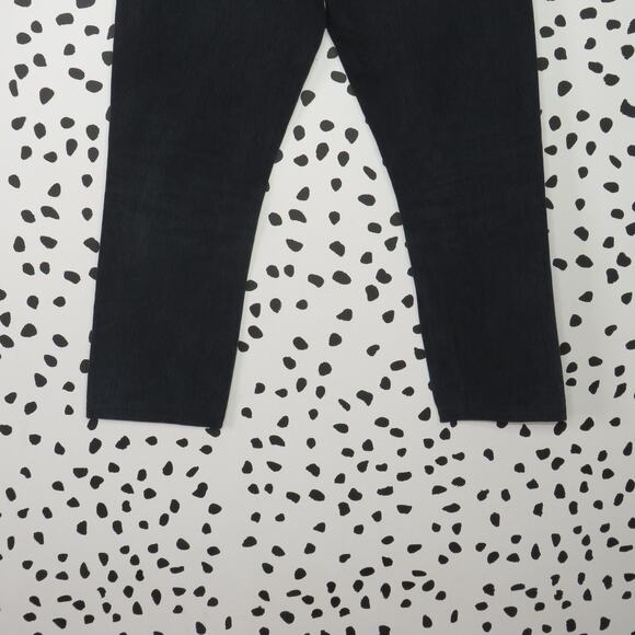 Agolde Black Wash Riley High Rise Cropped Straight Leg Jeans - Picture 7 of 11